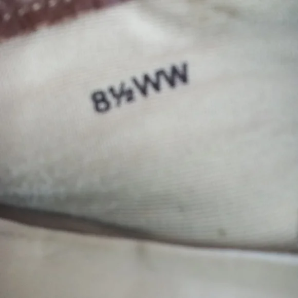 Trotters Cream and Brown Leather Flats Slingback Mules 8.5 Wide - Picture 5 of 6